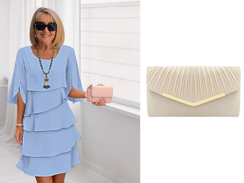 🎁 50% OFF! Women's Elegant Layered Ruffle Sleeve Dress – Effortless Style for Every Occasion 💃