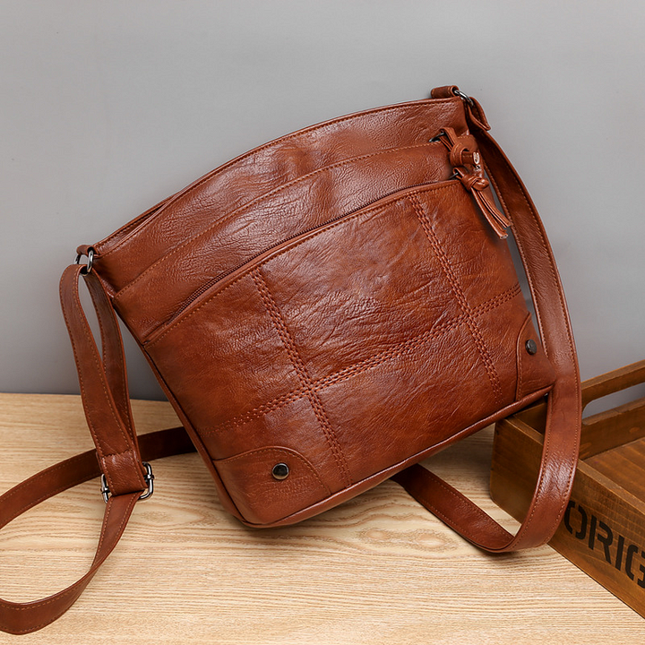 ✨Hot Sale 49% Off🌸Soft Leather Messenger Multi Pocket Large Capacity Shoulder Bag
