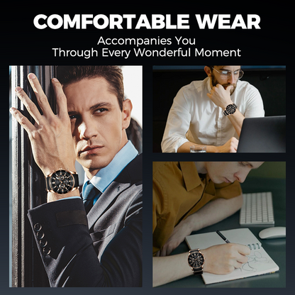 ⌚ 50% OFF NOW! ✨ Men's Waterproof Multifunctional Quartz Watch – Chronograph Design, Luminous Hands & Stainless Steel 🌊