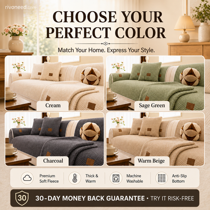 Thickened Non-Slip Sofa Cover – Ultra-Soft, Washable, Scratch-Resistant & Pet-Friendly, 4 Colours 🛋️✨