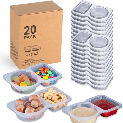 🔥HOT SALE 50% OFF🔥Double Compartment Snack Containers With Lids