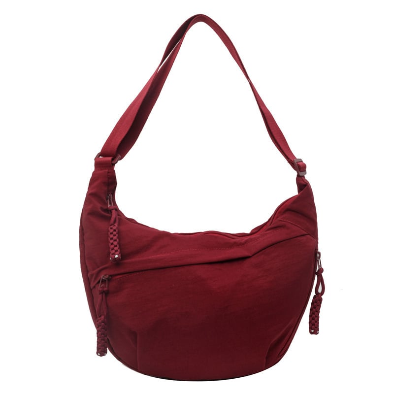 🔥Designer Direct Sales👜Women's Fashion Plain Color Nylon Crossbody Hobo Bag