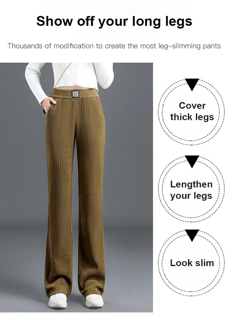 🌸NEW HOT SALE🔥Women‘s High Waist Wide Leg Corduroy Pants