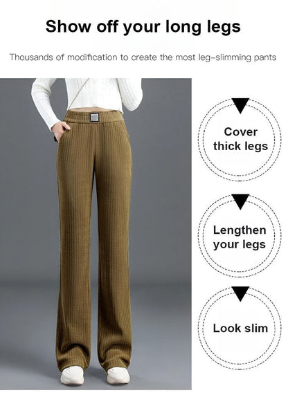 🌸NEW HOT SALE🔥Women‘s High Waist Wide Leg Corduroy Pants