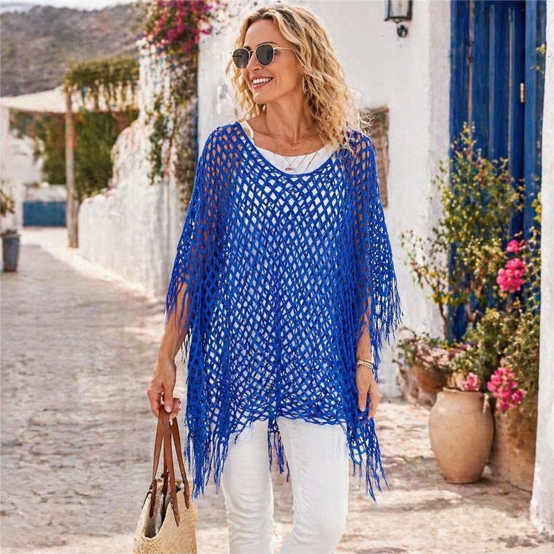🏆 Last Day Special Price 💐Summer Metallic Crochet Cover-Up – Lightweight, Flowy & Effortlessly Stylish summer outfit