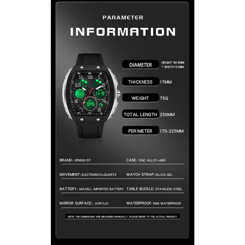 🎁 50% OFF🎄Men's Sporty Luminous Digital Automatic Watch ✈️ Free Shipping