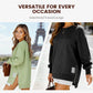 ✨ Easy Everyday Comfort | Women's Half-Zip Long-Sleeve Sweatshirt Dress