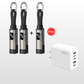🔥HOT SALE50% OFF🔥🔌 4-in-1 charging cable with digital display & key ring – fast charging, kink-resistant & compact