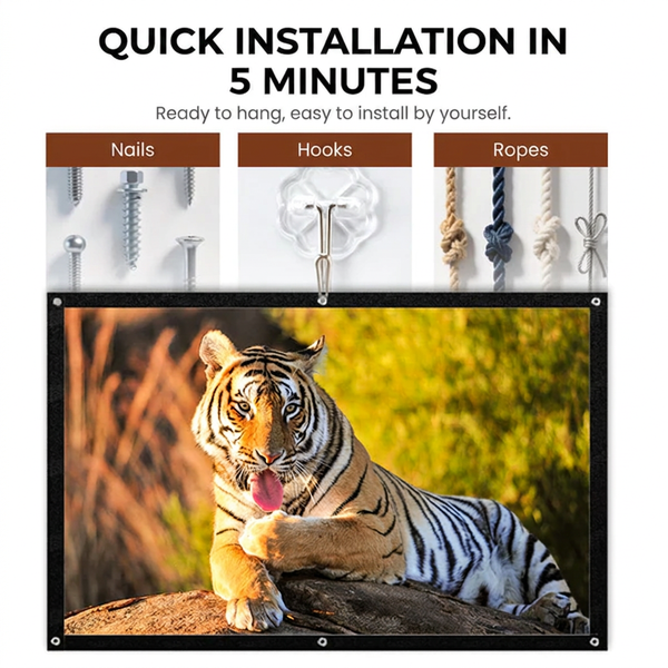 🔥New Arrivals Now on Sale-Portable Projector 4K Anti-Light Folding Screen