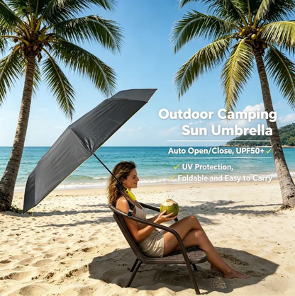 ⌛Today's Daily Special-Outdoor Camping Sunshade Umbrella with Clip, Sun Parasol Umbrella, 49-Inch Large Canopy, UV Protection, Beach Gear, Ideal for Travel, Fishing, Golf, Sports Events, Lightweight Canopy