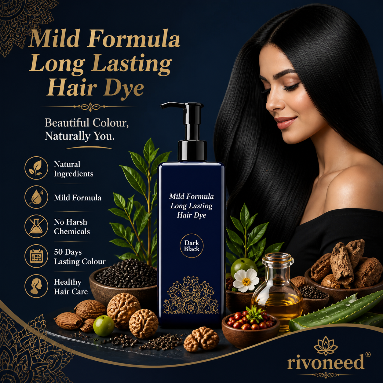 💞BUY 2 GET 1 FREE💞🌿Plant-Based Hair Coloring Cream - Mild Formula Long Lasting