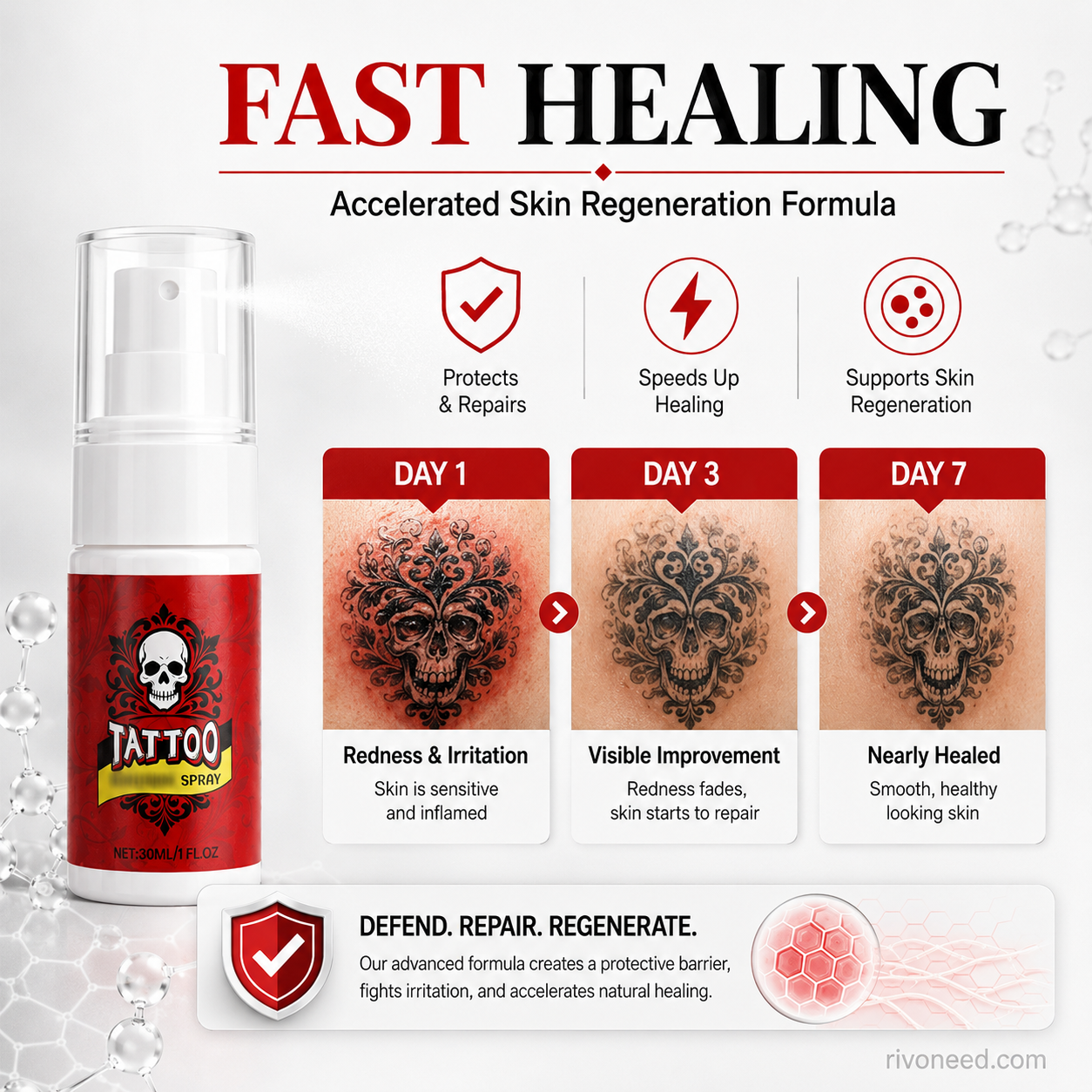 💪50% OFF | Tattoo Aftercare Moisturizing Spray 💧 Hydrating Mist for Vibrant & Healthy Ink