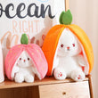 🍓Hot Sale 50% OFF🍓Strawberry Bunny Transformed into Little Rabbit🎀 Fruit Doll Plush Toy🐰