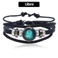 🎁Great Gift🌌Luminous 12 Constellations Bead Leather Woven Bracelet