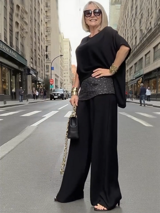 🔥50% OFF – Limited Time💥Summer Chiffon Sequins Women's Casual Fashion Leisure Suit