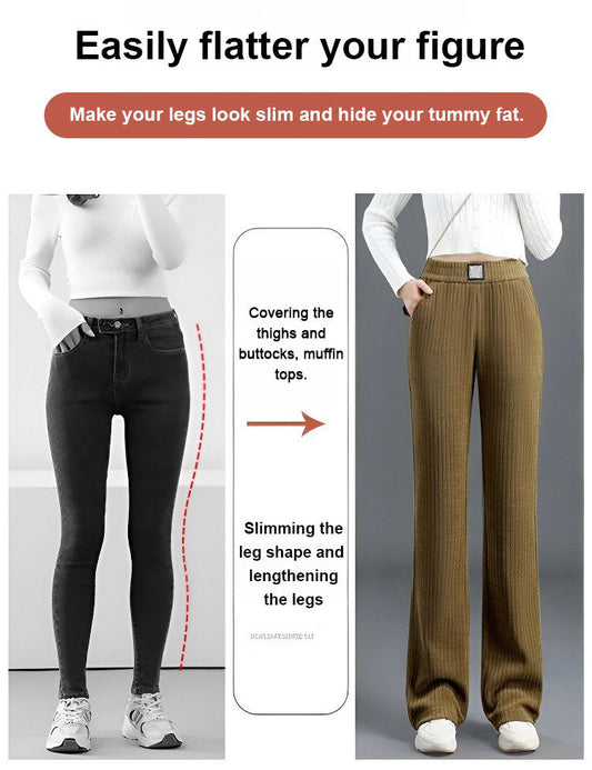 🌸NEW HOT SALE🔥Women‘s High Waist Wide Leg Corduroy Pants