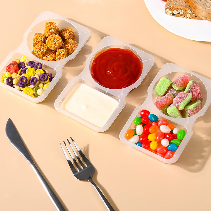 🔥HOT SALE 50% OFF🔥Double Compartment Snack Containers With Lids