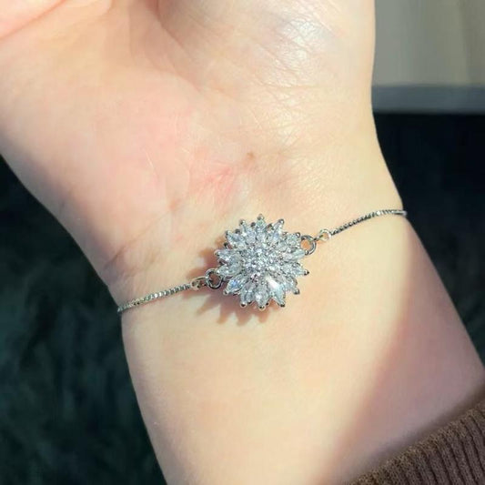 Spinning Sunflower Bracelet With Gift Box – A Calming and Relaxing Accessory for Mothers Day Gift, Valentines Day Gifts, Galentines Day Gifts, Birthday Gifts Jewelry