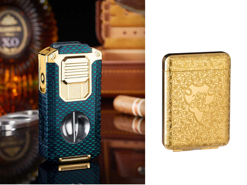 🎁New Year gifts🎊5-in-1 Refillable Cigar Torch Lighter with Cutter✨Buy 2, Free Shipping 🚚