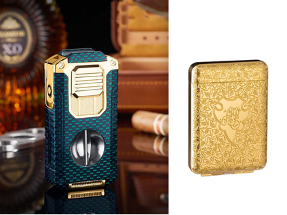 🎁New Year gifts🎊5-in-1 Refillable Cigar Torch Lighter with Cutter✨Buy 2, Free Shipping 🚚