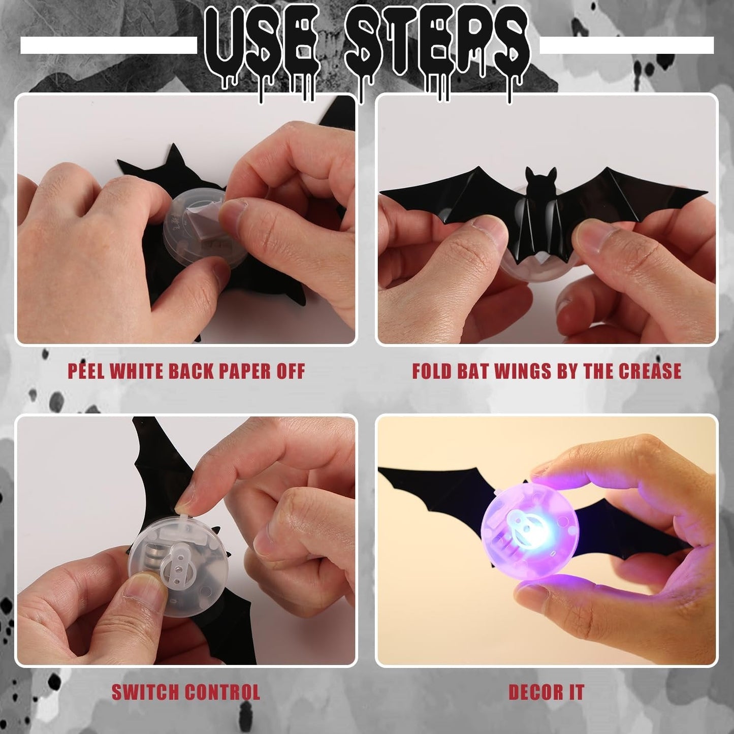🦇Buy More Save More🎃Halloween 3D Lighted Bats