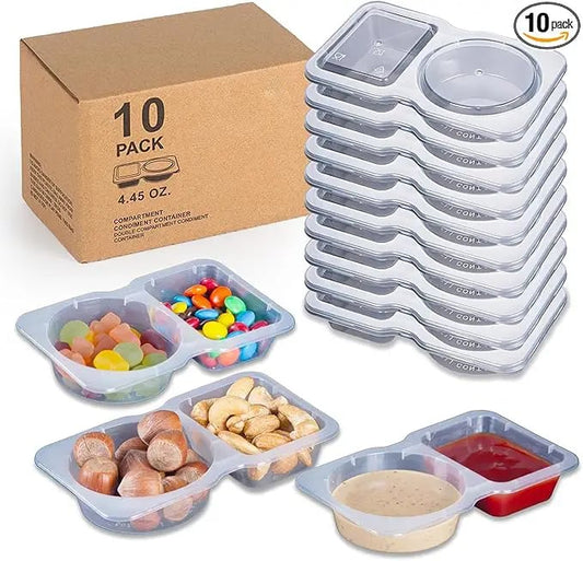 🔥HOT SALE 50% OFF🔥Double Compartment Snack Containers With Lids