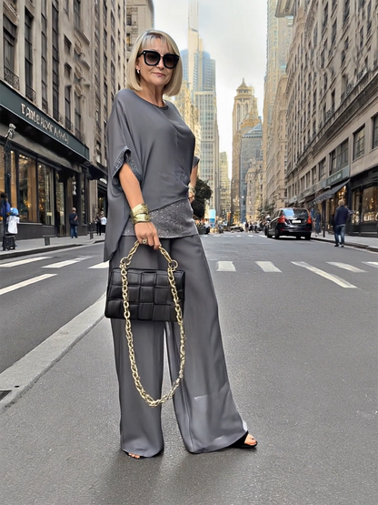 🔥50% OFF – Limited Time💥Summer Chiffon Sequins Women's Casual Fashion Leisure Suit