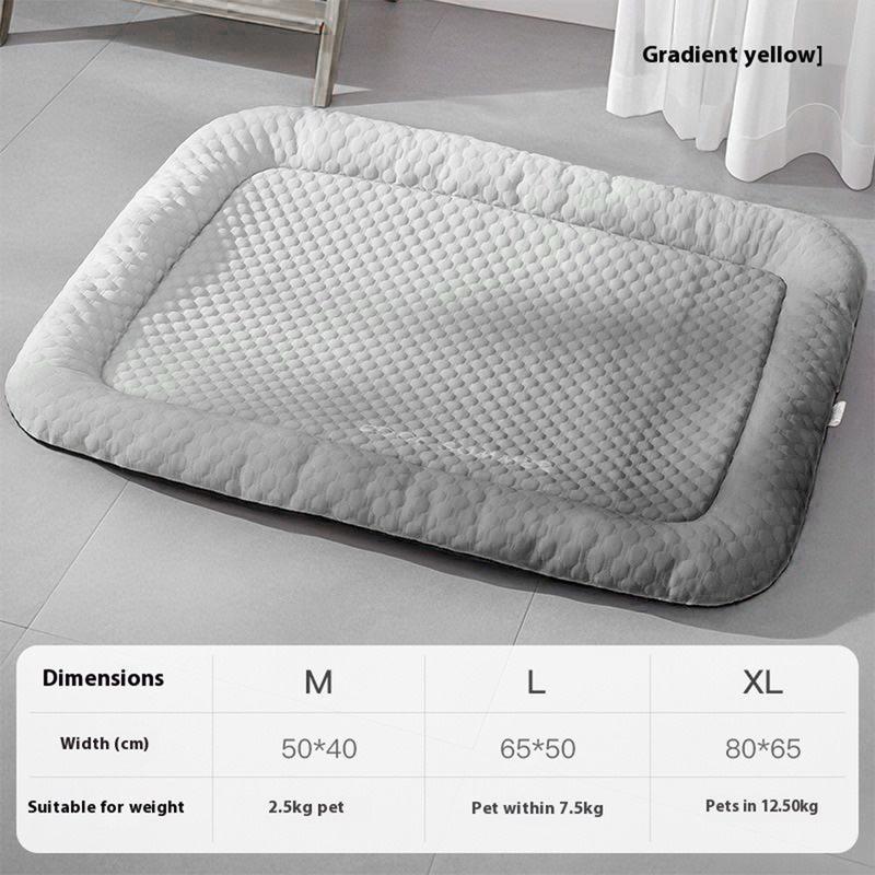 💖❄️Pet Cooling Mat for Dogs & Cats 🐾 Naturally Cool Ice-Silk Pad • Breathable, Washable & Soft 🐶🐱