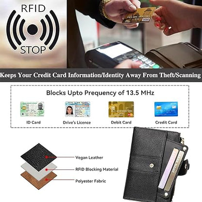 🔥Exclusive 2025 Luxury Sale✨Women's Premium RFID Leather Bifold Wallet(🩷Special Gift🩷Free)