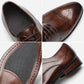 Men's high-end genuine leather exquisite carved leather shoes