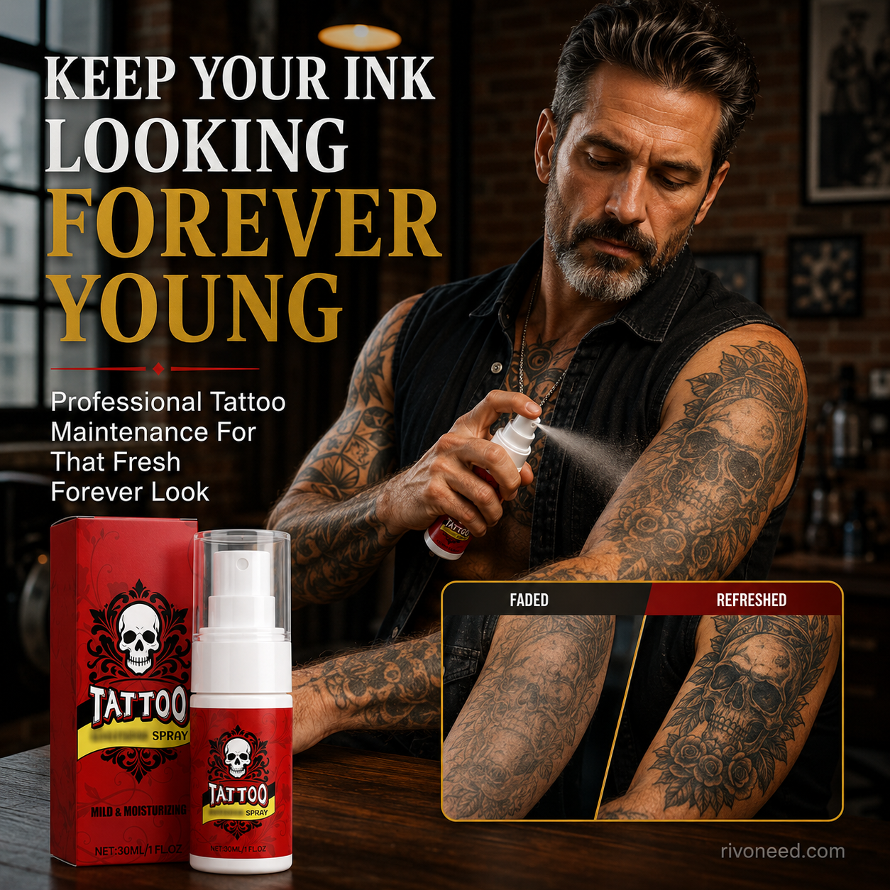 💪50% OFF | Tattoo Aftercare Moisturizing Spray 💧 Hydrating Mist for Vibrant & Healthy Ink