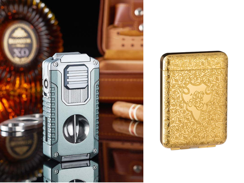 🎁New Year gifts🎊5-in-1 Refillable Cigar Torch Lighter with Cutter✨Buy 2, Free Shipping 🚚