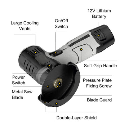 🔥2025 Hot Sale🧰12V Mini Angle Grinder with Cutting Disc
