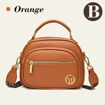 ✨Hot Sale 🎁Multifunctional compartment Adjustable wide shoulder strap leather bag
