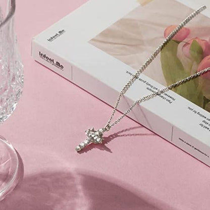 🎁2025 New Crown with Cross Pendant Necklace