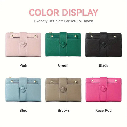 🔥Exclusive 2025 Luxury Sale✨Women's Premium RFID Leather Bifold Wallet(🩷Special Gift🩷Free)