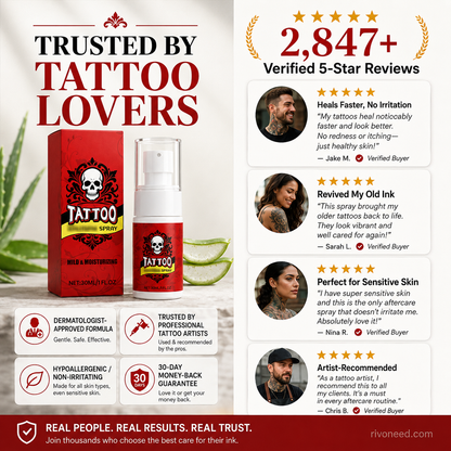 💪50% OFF | Tattoo Aftercare Moisturizing Spray 💧 Hydrating Mist for Vibrant & Healthy Ink