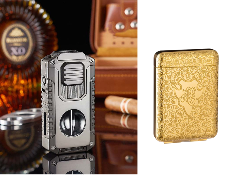 🎁New Year gifts🎊5-in-1 Refillable Cigar Torch Lighter with Cutter✨Buy 2, Free Shipping 🚚