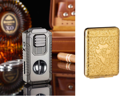 🎁New Year gifts🎊5-in-1 Refillable Cigar Torch Lighter with Cutter✨Buy 2, Free Shipping 🚚