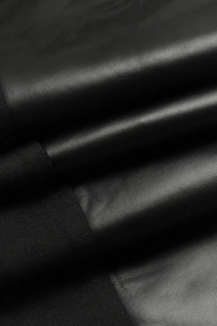 🔥Hot Sale 50% Off🔥Faux Leather Pants With Contrasting Trim And Zipper