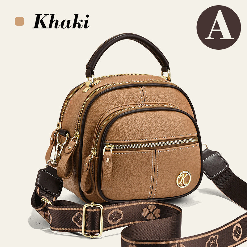 ✨Hot Sale 🎁Multifunctional compartment Adjustable wide shoulder strap leather bag