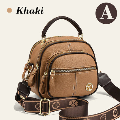 ✨Hot Sale 🎁Multifunctional compartment Adjustable wide shoulder strap leather bag