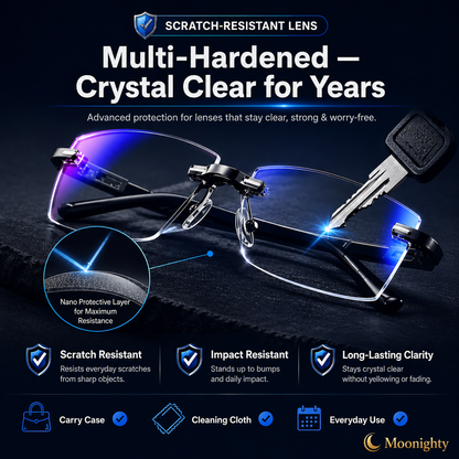 👓Frameless, ultralight reading glasses with a diamond-cut finish