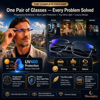 👓Frameless, ultralight reading glasses with a diamond-cut finish