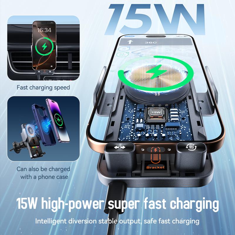 ⏳Time-Limited Special⏰New Wireless Fast Charging Car Mount (2026)