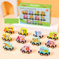 🚗🔤54% OFF 🔥HOT SALE - Numbers And Letters Magnetic Train Puzzle Wooden Toy Car