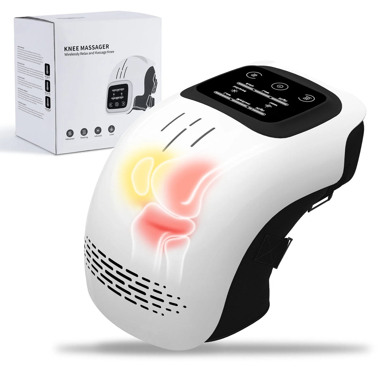 🎁Perfect Mother's Day Gift 💝- Cordless Knee Massager with Heat & Vibration, LED Display