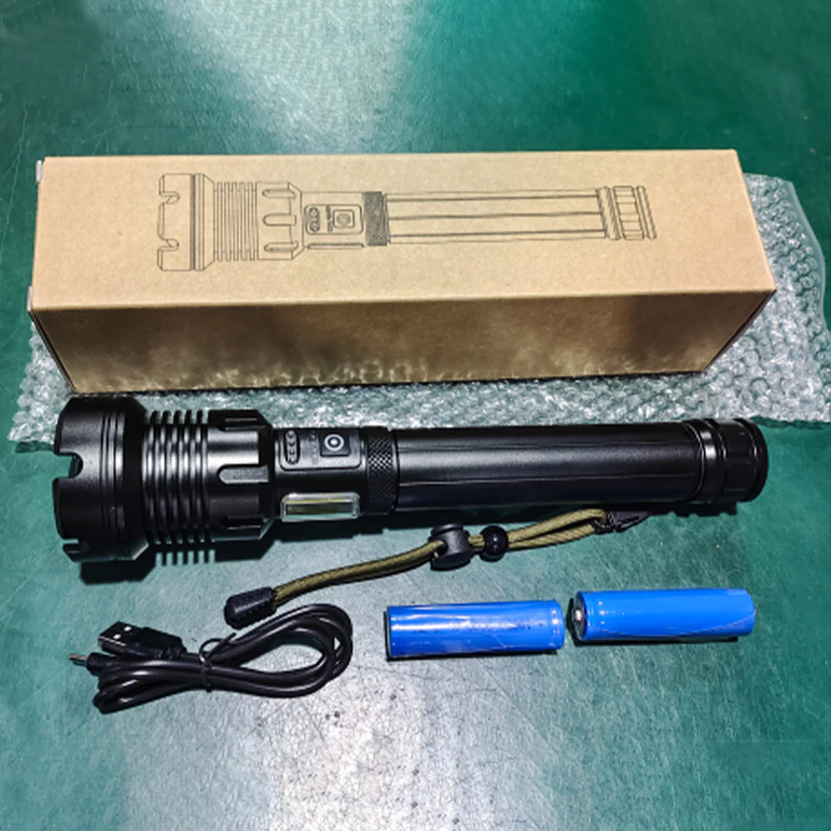 🔦20000 Lumen Flashlight-Extreme Beam & Power Bank Function⚡