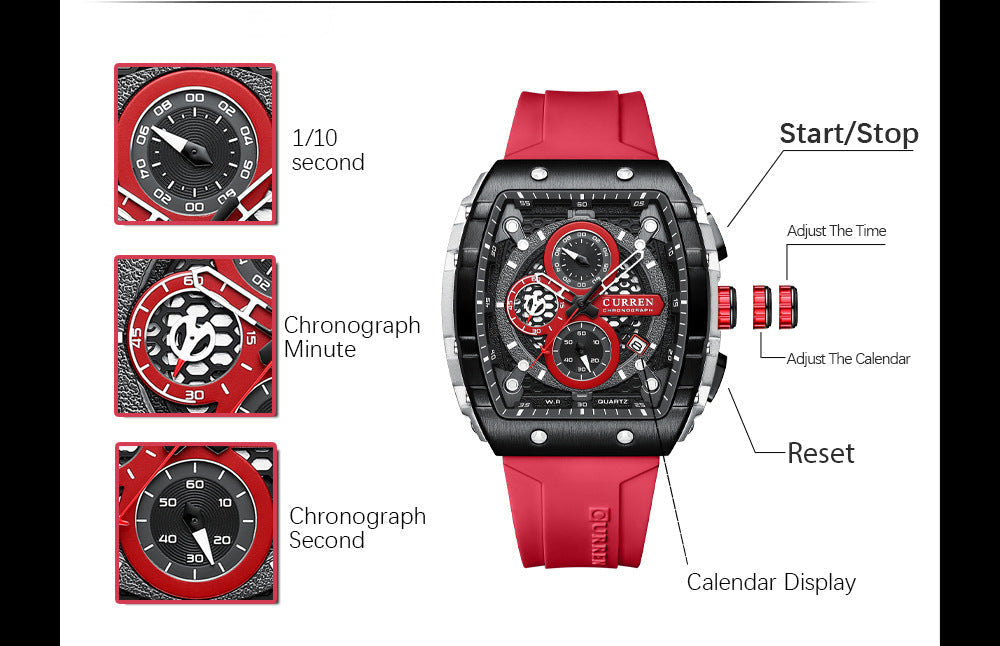 🌈Cyberpunk Futuristic Style⌚Men's Multifunctional Fashion Quartz Watch✈️Free Shipping