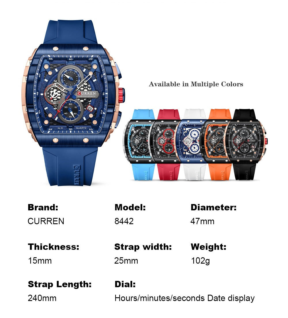🌈Cyberpunk Futuristic Style⌚Men's Multifunctional Fashion Quartz Watch✈️Free Shipping